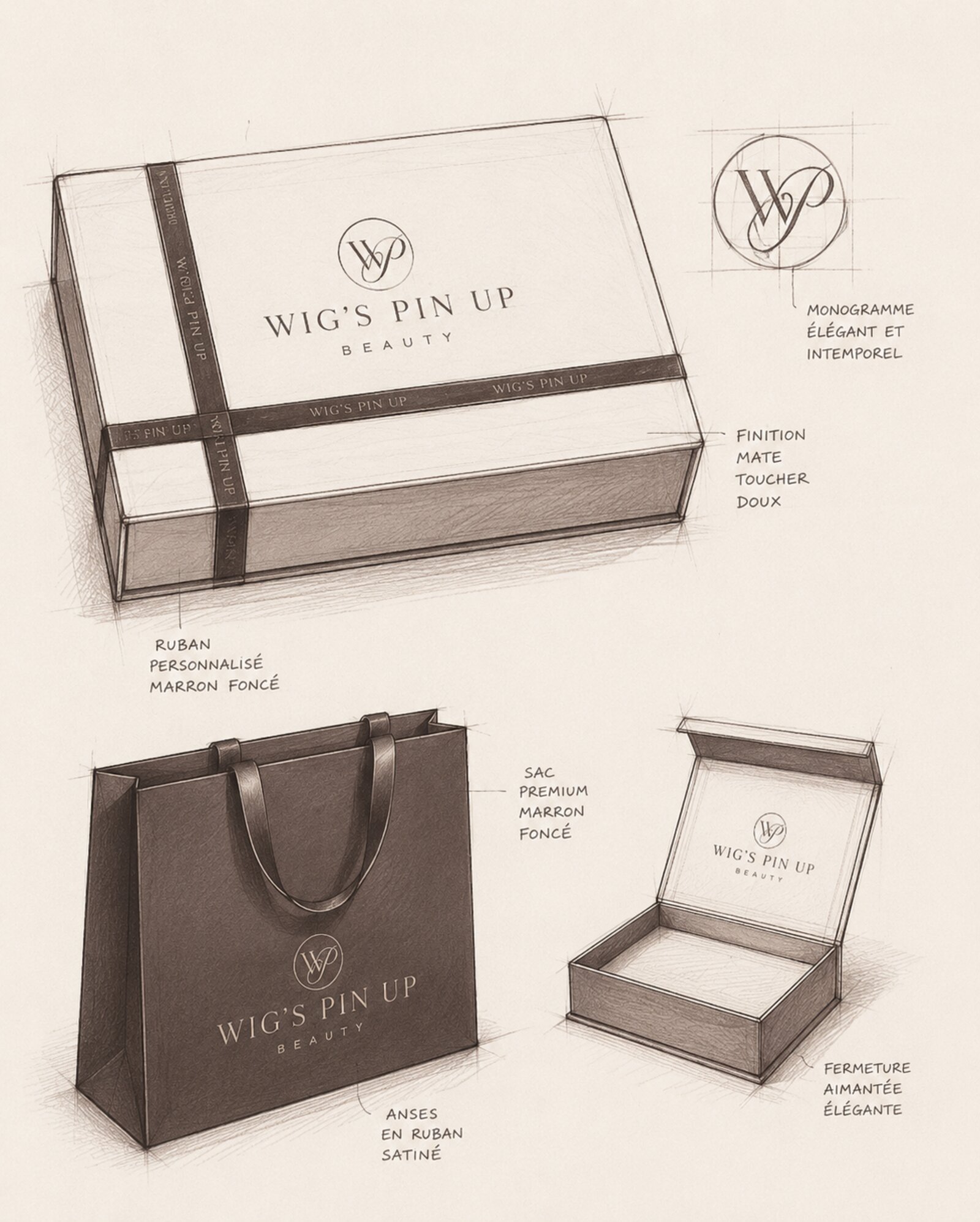 Concept packaging WIG Pin-Up